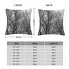 Monochrome Nature Tree Pillowcase Polyester Linen Velvet Printed Zip Decor Throw Pillow Case Home Cushion Cover 45X45