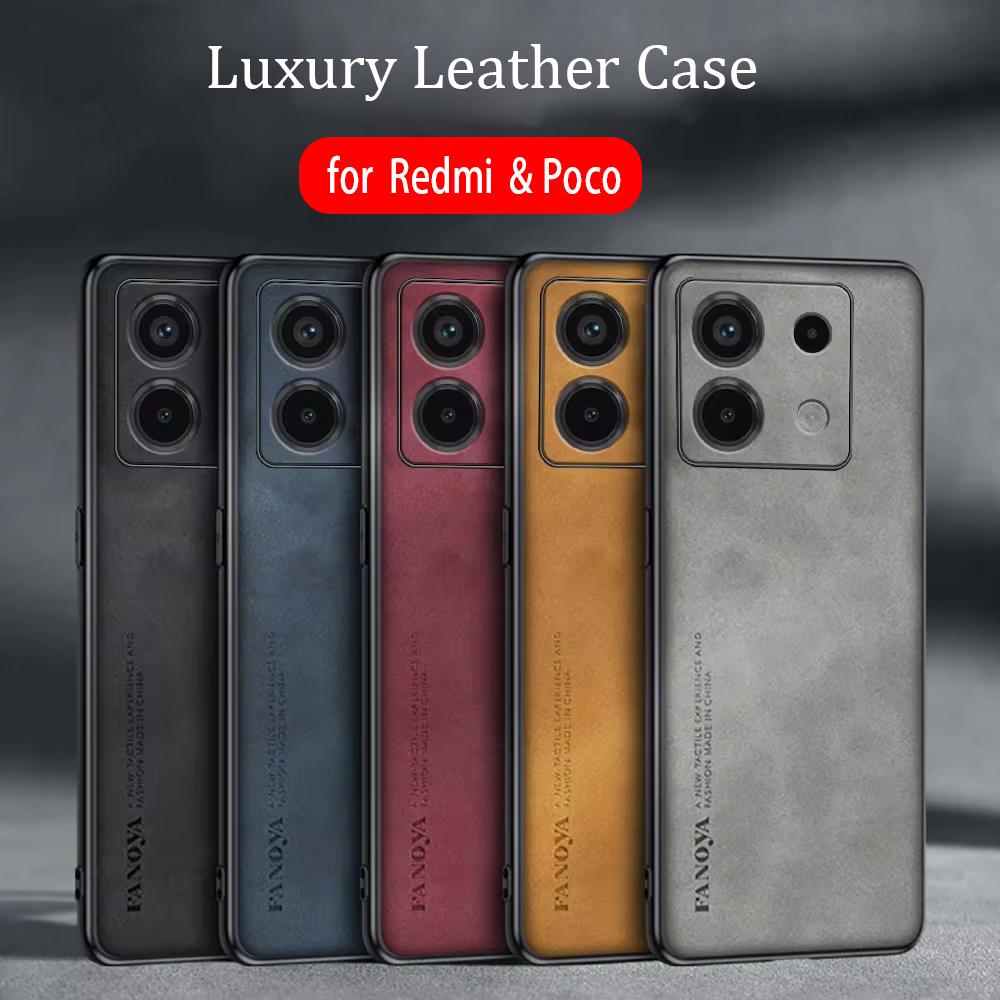 Для Xiaomi Redmi Note 13 Pro Plus 4g 5g Роскошный чехол из овчины для Poco X6 M6 F6 Pro Men Back Cover Note13 13pro X6pro