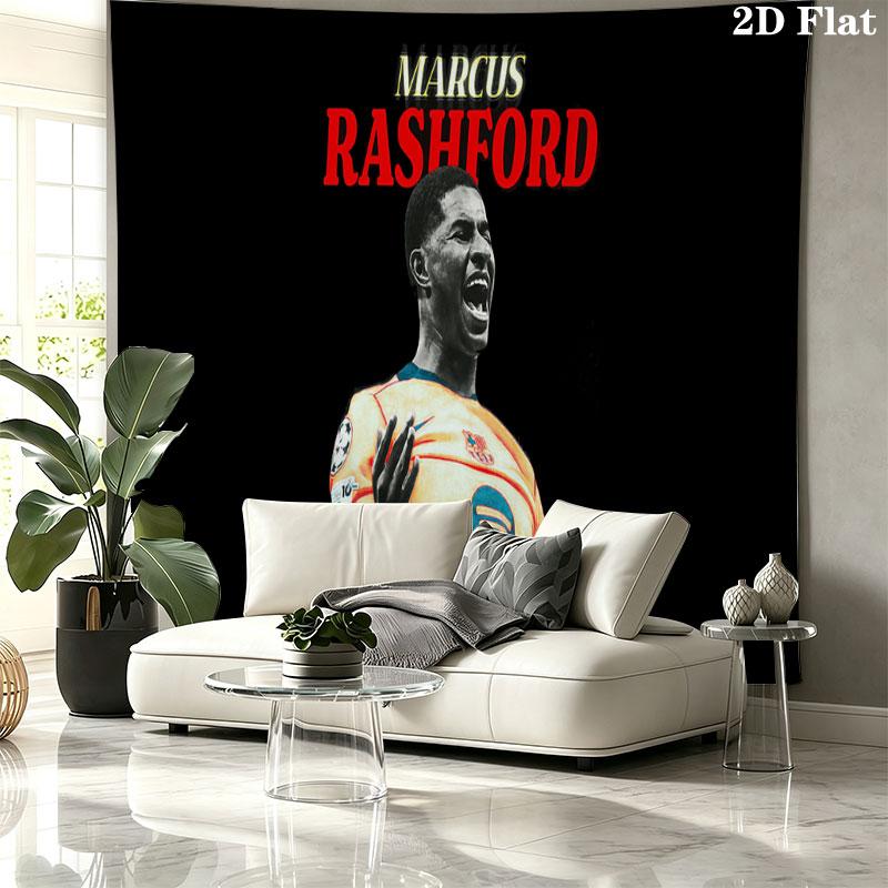 Marcus Rashford Wall tapestry, aesthetic printed fabric blanket, suitable for bedroom, living room, and home decor.