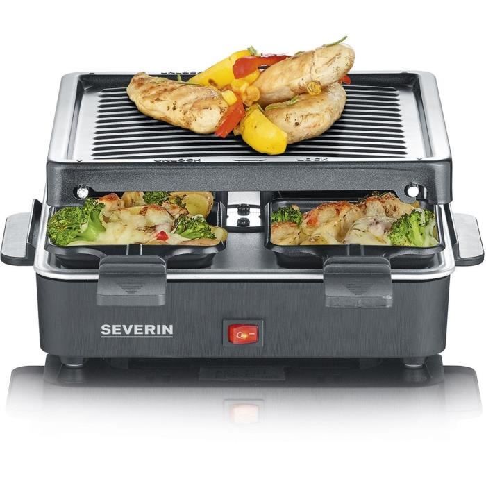 Appareil à raclette SEVERIN - RG2370 - Jusqu'à 4 personnes - Format compact 21x21cm - 600W