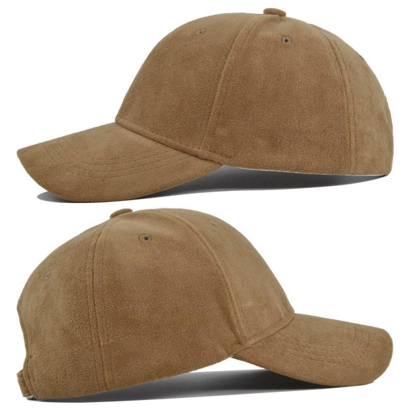 Fashion False Suede Baseball Caps for Men Women Autumn Winter Solid Retro Snapback Hip Hop Hat Unisex Street Adjustable Sun Caps