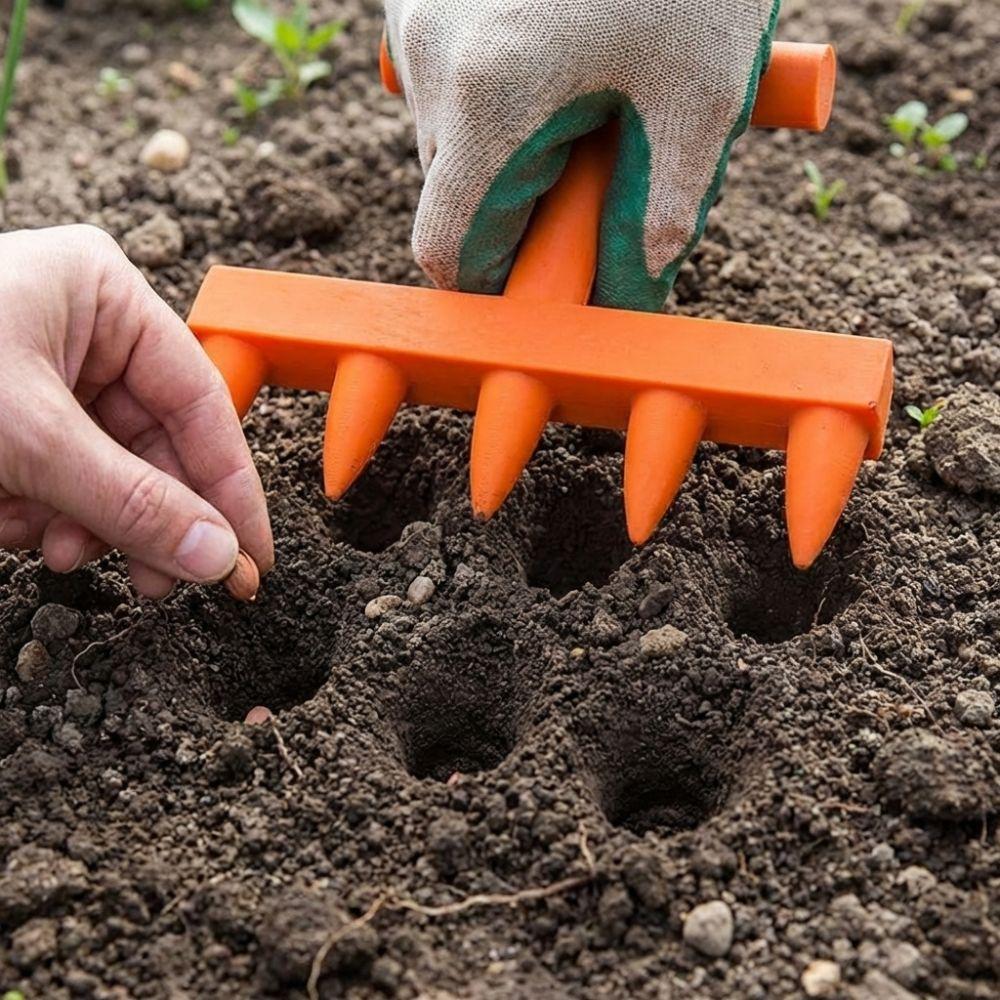 Plastic Soil Hole Drilling Tool Manual Spreader Planter Handheld Sowing Tool  Flower Planting