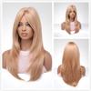 Ombre Коричневый Блонд Синтетический Многослойный Парик для Женщин Длинные Прямые Парики с Длинной Челкой Красочные Косплей Искусственные Волосы Партии Жаростойкие