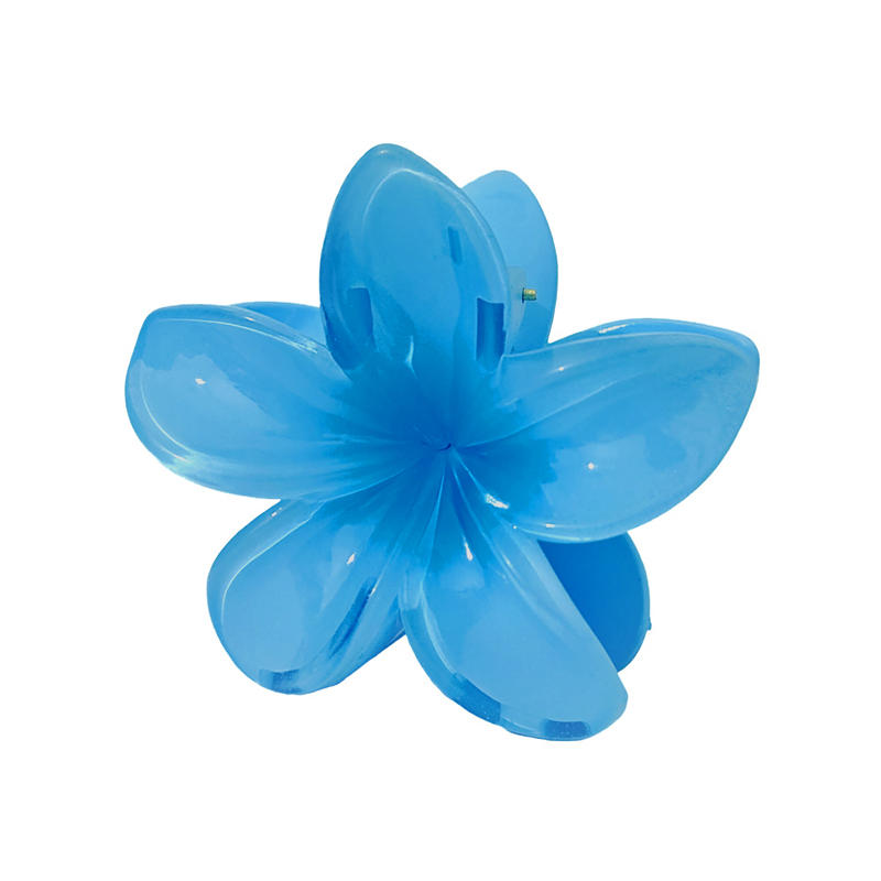 Independently packaged beach vacation egg flower claw clip hair accessory colorful flower hair claw plate hair ponytail top clip