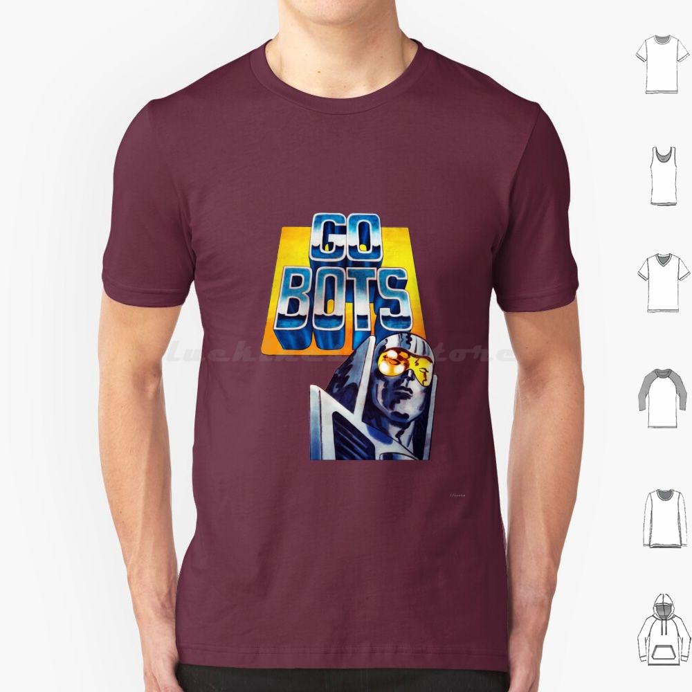 Go Bots View Футболка Хлопок Мужская Женская Печать Своими Руками Go Bots View Gobots Роботы Анимация Мультфильм Игрушки Машины Война Автомобили Оружие