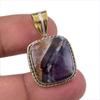 Natural Tiffany Stone 925 Solid Sterling Silver Gift TwoTone Pendant 1.25" s6I25