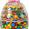 Functional Glass Clear Candy Jar With Easter Rabbit Chick Eggs Sculpture For Storing Sweets And Enhancing Table Setting