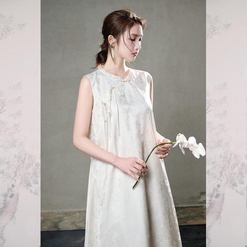 JK&JS New Chinese Style Modified Cheongsam Long Dress