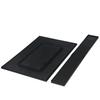 Black Rectangular Rubber Bar Mat - Non-slip, Water-resistant Coaster