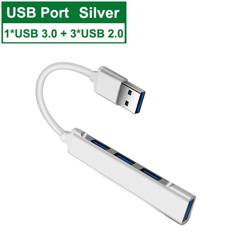 4 порта USB/Type-C HUB Usb 3.0 Мульти-сплиттер-адаптер для компьютерных аксессуаров Зарядное устройство для телефона USB-зарядное устройство