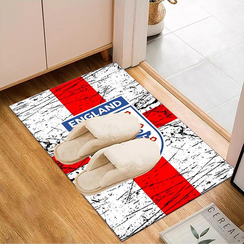 England Football Crest Printed Office Carpet Chair Cushion Entryway Rug, Rugs for Living Room, Bedroom Christmas gifts