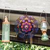 10 Inch Metal Wind Spinner Lotus Mandala Design 360 Degree Rotating for Garden Patio Balcony Decor Outdoor Indoor Hanging Art