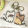 Cat Keychain for Backpacks Cute Couple Keychain Set Matching Cat Pendants for Valentine Gift