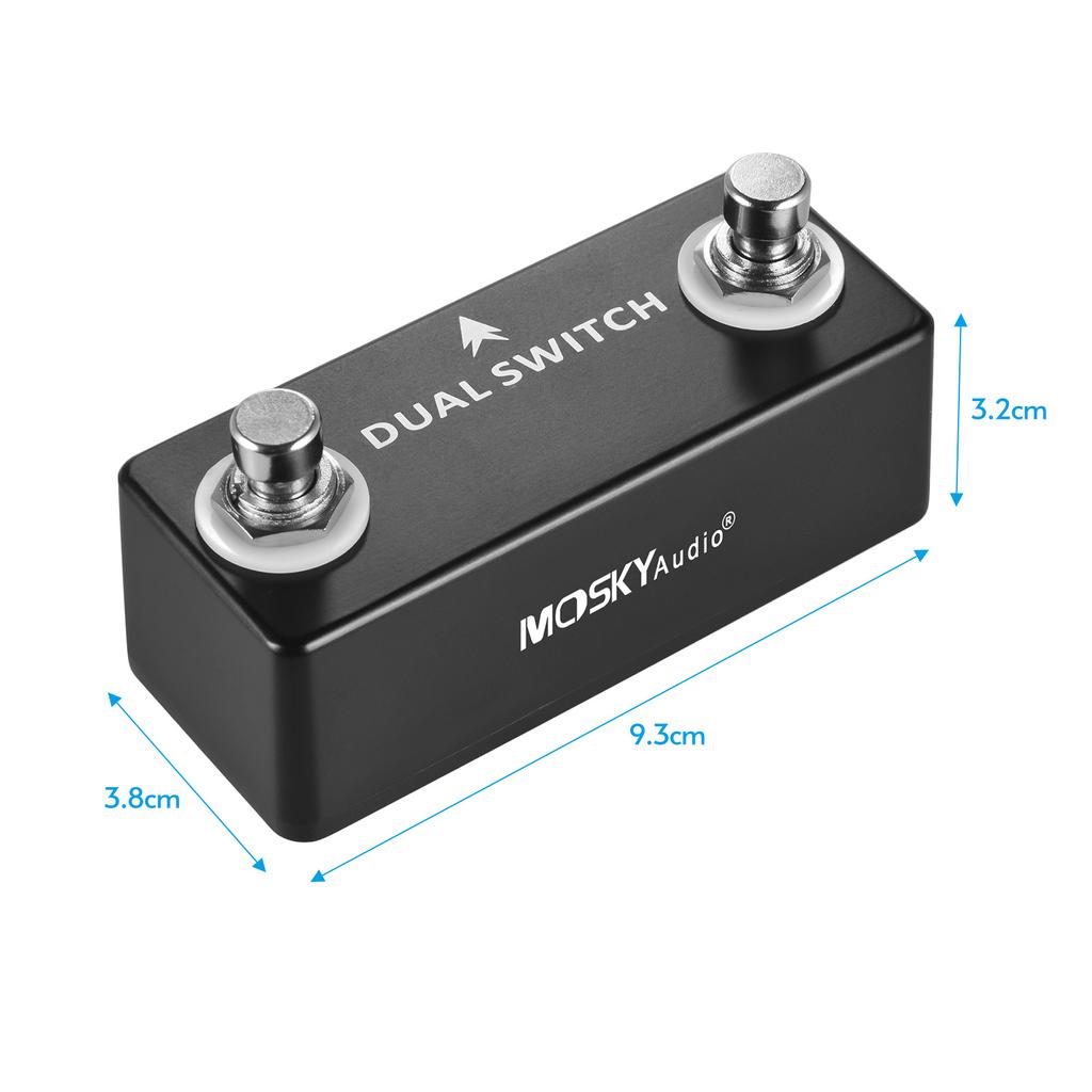 MOSKYAudio DUAL SWITCH Dual Footswitch Foot Switch Pedal Full Metal Shell