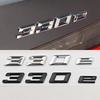 New 3D ABS Chrome Black Car Styling Logo 330e Badge Sticker Rear Trunk Emblem Decals For BMW 330e Auto Tail Accessories af2