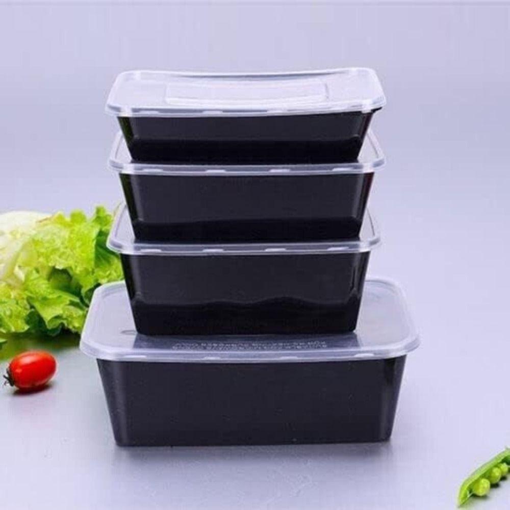 5Pcs/set Large Capacity Disposable Food Containers Plastic Lunch Box Creative Fridge Storage Boxes