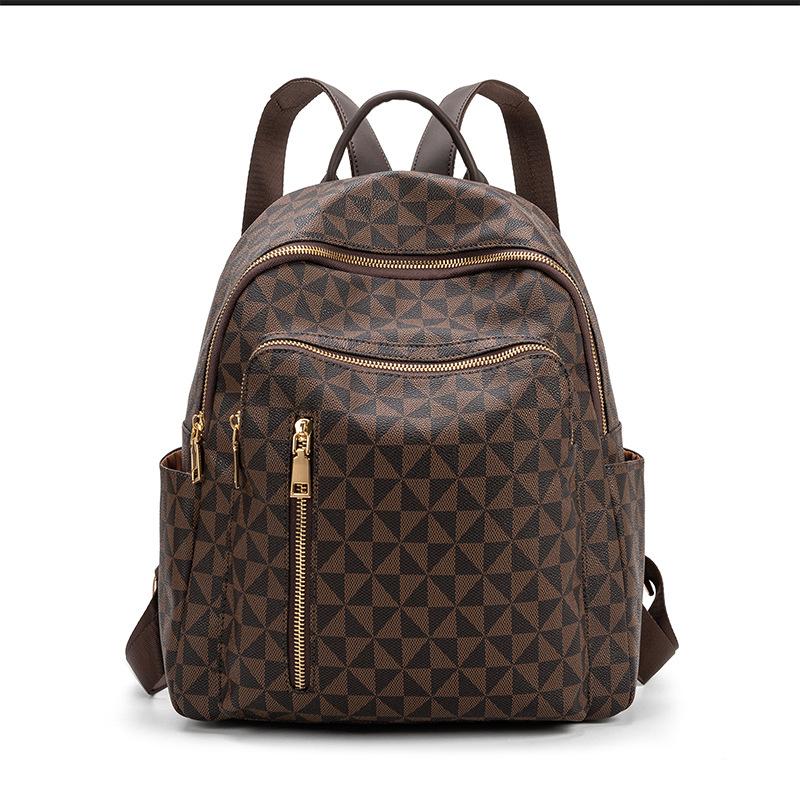 Европейский и американский рюкзак для женщин Модный рюкзак в новом стиле Ретро с принтом букв Большая вместимость Дорожная сумка для поездок на работу