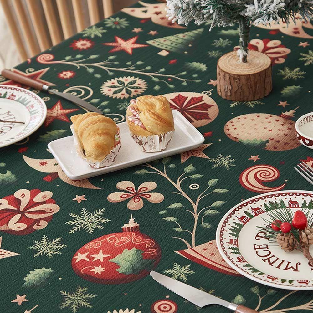140*100см Рождественская скатерть Водонепроницаемая Рождественская скатерть Рождественская скатерть Журнальный столик