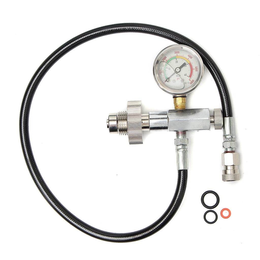 PCP Air Fill Station Filling Adaptor for 5000psi Paintball Air Rifle SCBA Paintball HPA Tank with 24" Hose Black+Silver