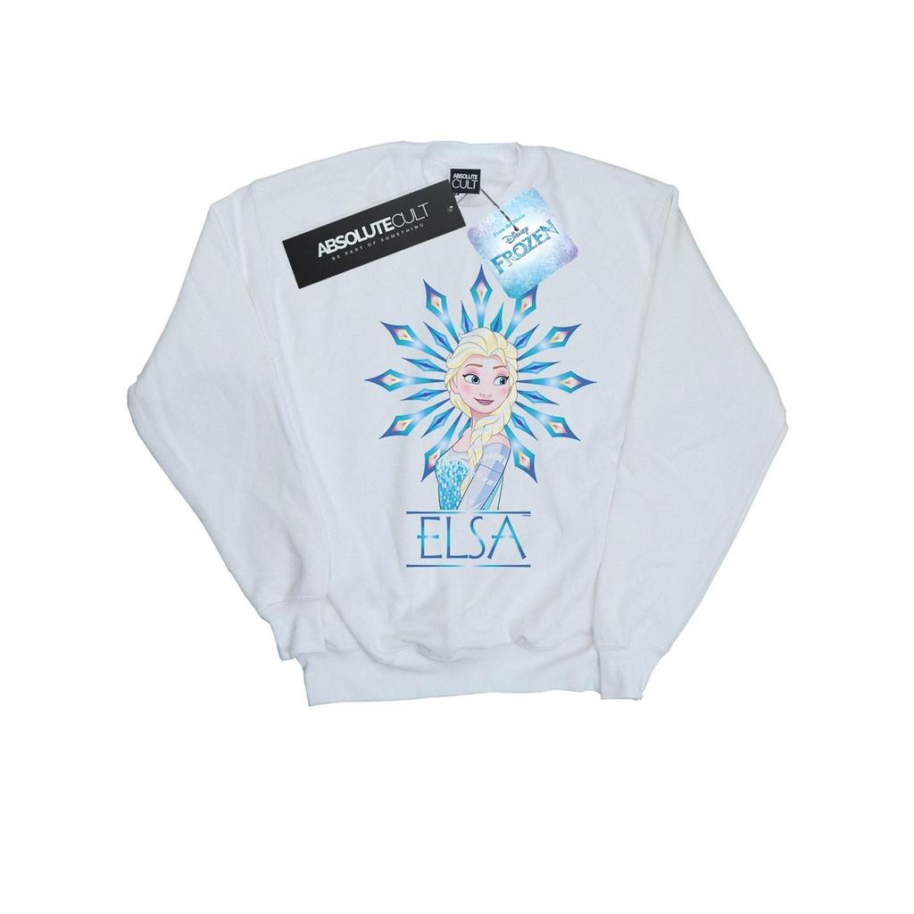 Disney Girls Frozen Elsa Snowflake Sweatshirt
