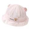 Cute Bear Baby Sun Hat Thin Breathable UV Protection Cap for Infant Boys and Girls Princess Spring Autumn Outdoor Headwear