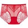 Maniform Women's Lucky Red Lace Mid-Low Waist Briefs