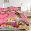 3pcs Cartoon Disney Princesses Bedding Set - Includes 1 Quilt Cover and 2 Pillowcases, Comfortable Bedding with Stylish Design for Bedroom, Machi