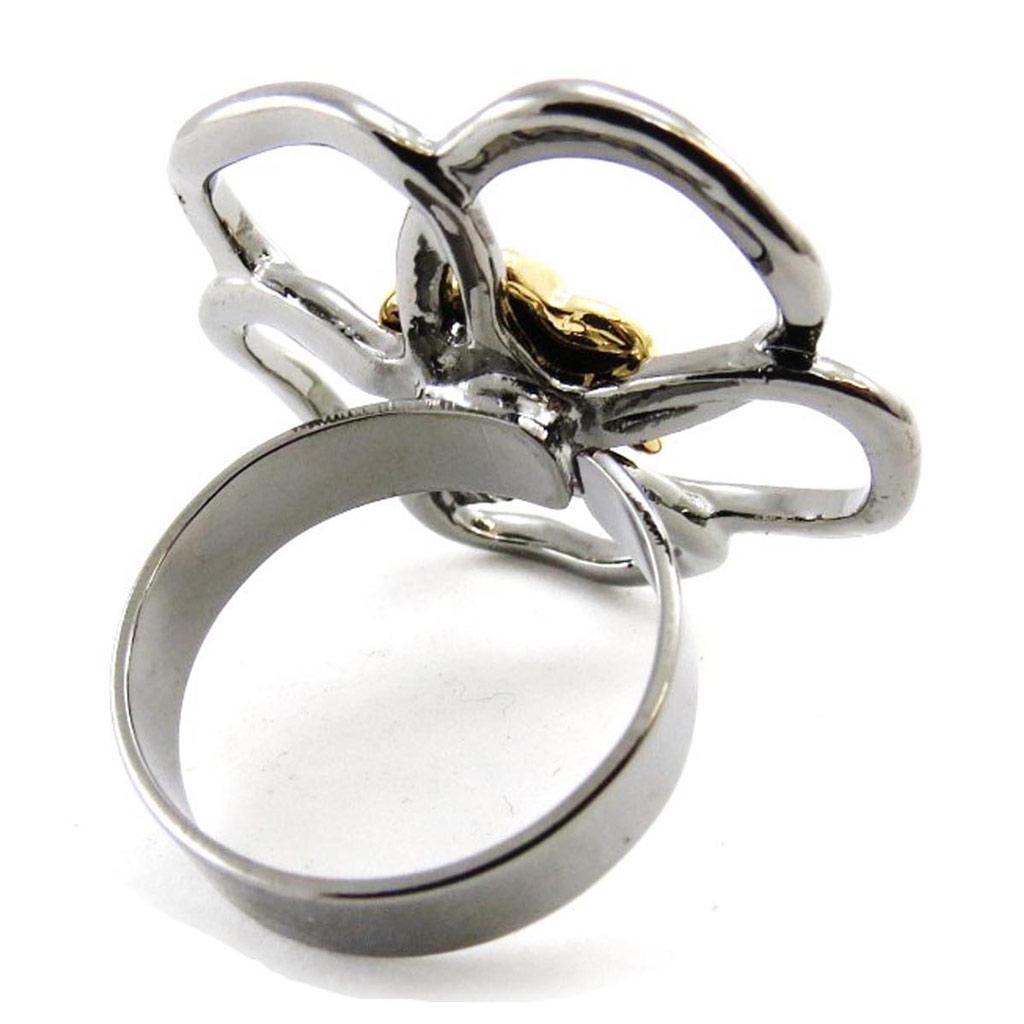 Les Trésors De Lily [J2757] - Дизайнерское кольцо «Флора» серое золото