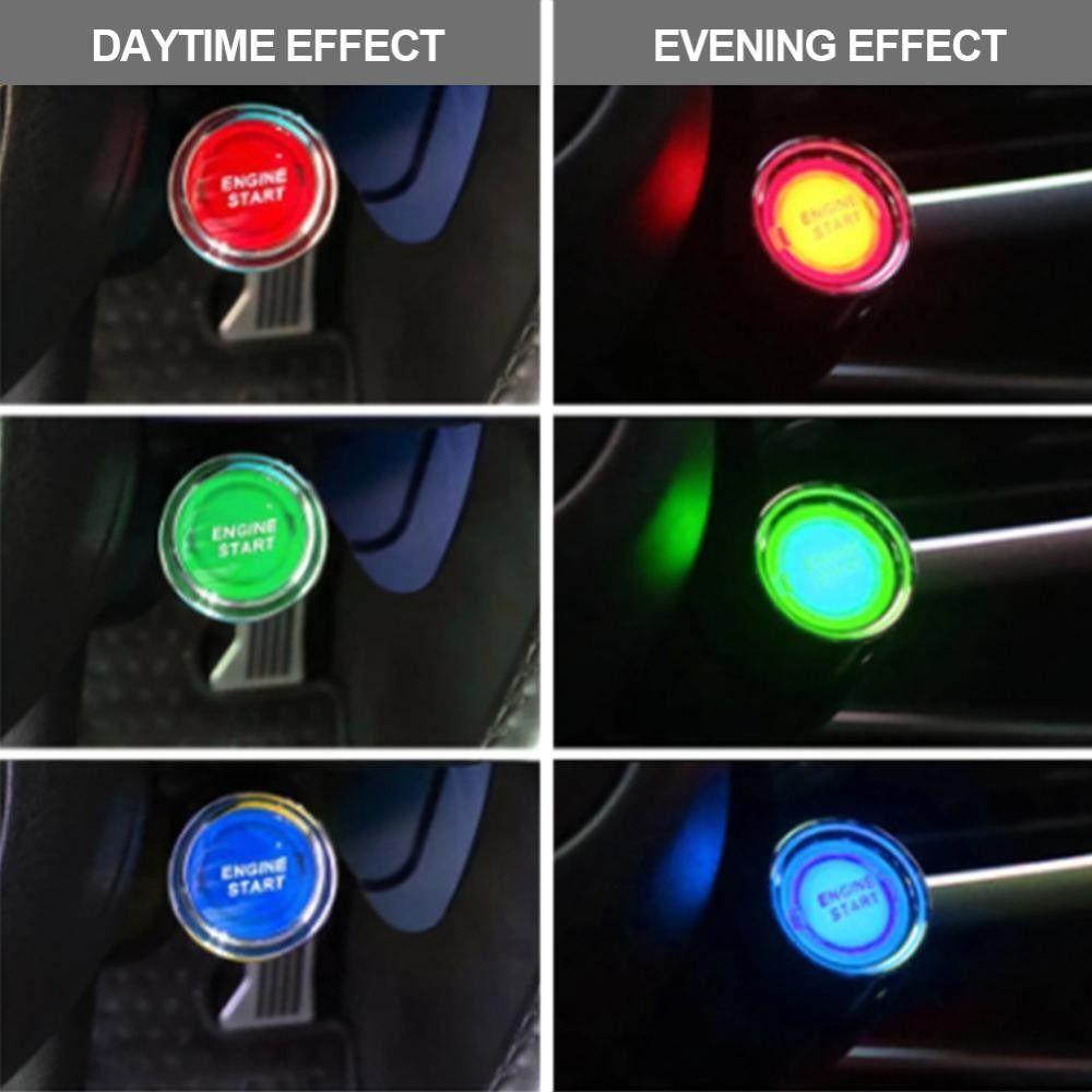 LED Illuminated Push Button Switch Red Blue Green Start Button Starter Switch Automotive Use