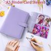 4-Compartment Inner Page Kpop Photocard Binder A5 Refillable Card Photo Storage Album with 200 Card Slots