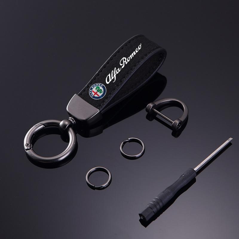 Car Leather Keychain Pendant Keyring For Men Women Gift Jewelry For Alfa Romeo giulia stelvio giulietta 159 147 156 Accessories SM8