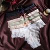 Women's Lace Transparent Panties Sexy Low Waist Underwear Seamless Bow Hollow Thong