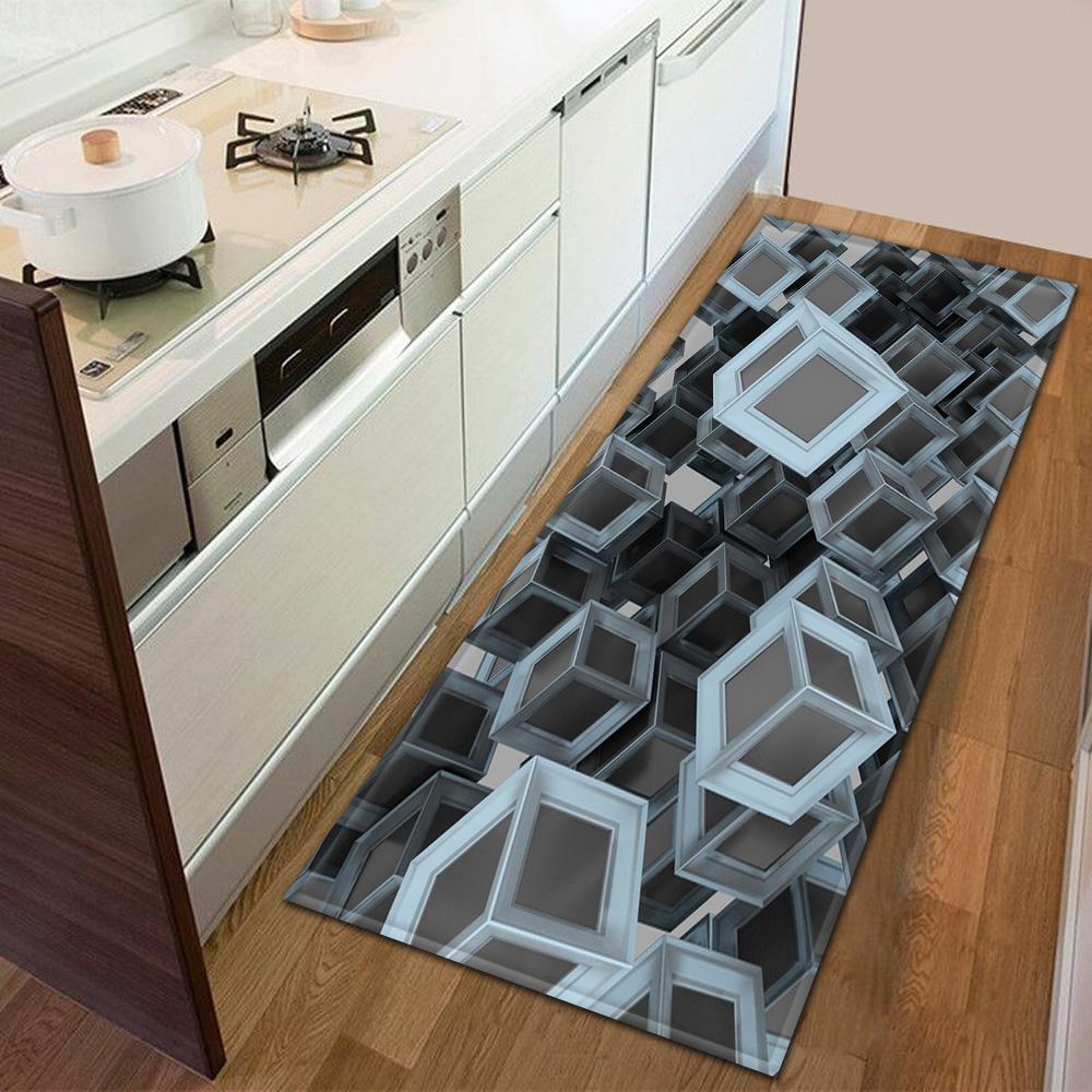 Коврик для входной двери, ковер для кухни, спальни, нескользящий ковер для коридора, балкона, современный коврик с принтом