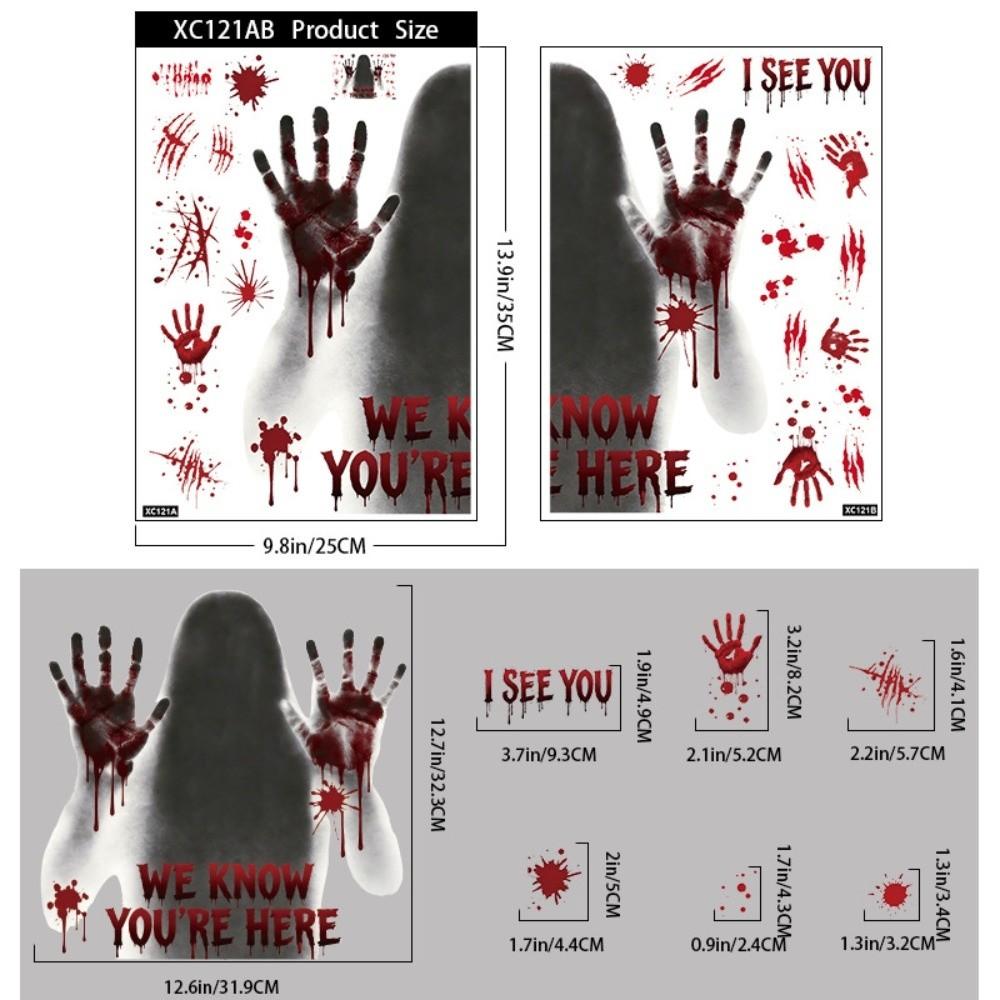 Ghost Claws Scary Ghost Window Sticker Spooky Party Door Stickers Party Supplies
