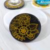 Round Coaster Silicone Mold Epoxy Resin Crystal Mold DIY Coffee Wine Glass Flower Coaster  Plaster Concrete Home Decor Crafts