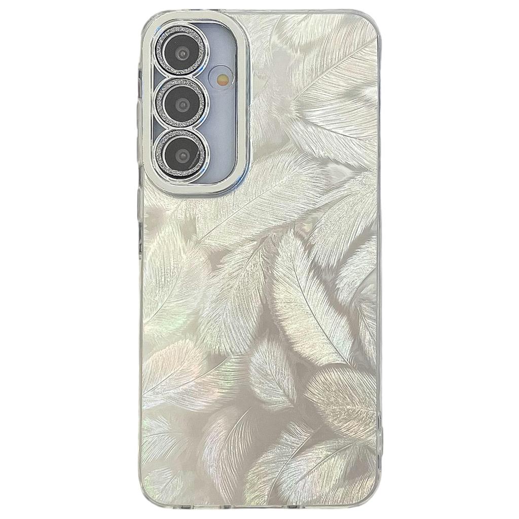 Для Samsung Galaxy S24 Чехол Дизайн IMD Противоударный PC+TPU Чехол для телефона со стеклянной пленкой для объектива