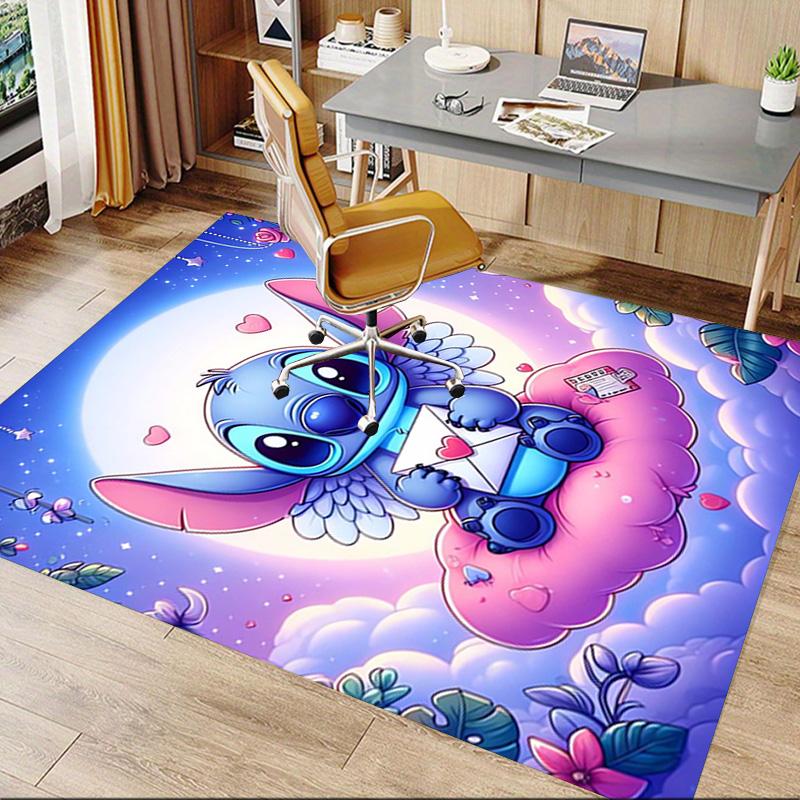 Stitch'S Envelope Adventure Carpet For Playroom Bedroom Living Room Sofa Home Decorkids Game Area Rug Nonslip Floor Mat