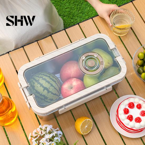Multi-purpose Kitchen Storage Stainless Steel Crisper Box with Sealing Lid And Handle, Large Capacity Airtight Bread Container Box, Portable for Home