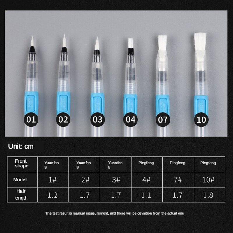 JOWOART 6 Многофункциональные перьевые ручки Кисть для ирригации Ручка для хранения воды Водорастворимый цветной карандаш Живопись Каллиграфия Художественные принадлежности