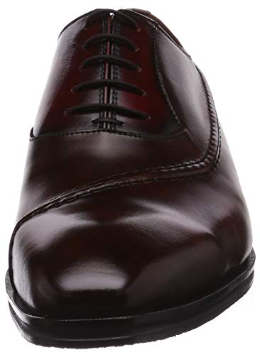Madras Men's Lace-Up Elegant Business Shoes, M419, Dark Brown-Red, Size 24.5cm, 2.5E