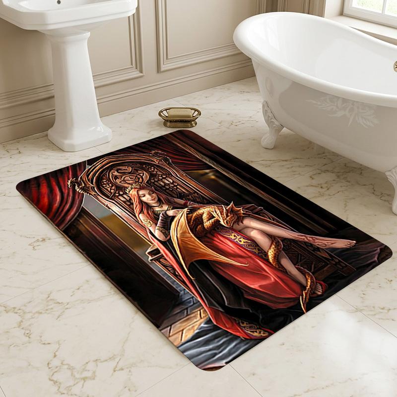 Dragon Queen Living Room Nonslip Area Rug Soft Carpet For Bedroom Game Playroom Sofa Office Home Decor Doormat Christmas Gift