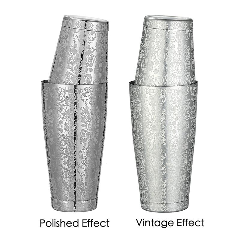 Шейкер для коктейлей Boston Shaker: Набор из 2 предметов: Профессиональный шейкер для коктейлей для бармена на 18 унций и 25 унций.