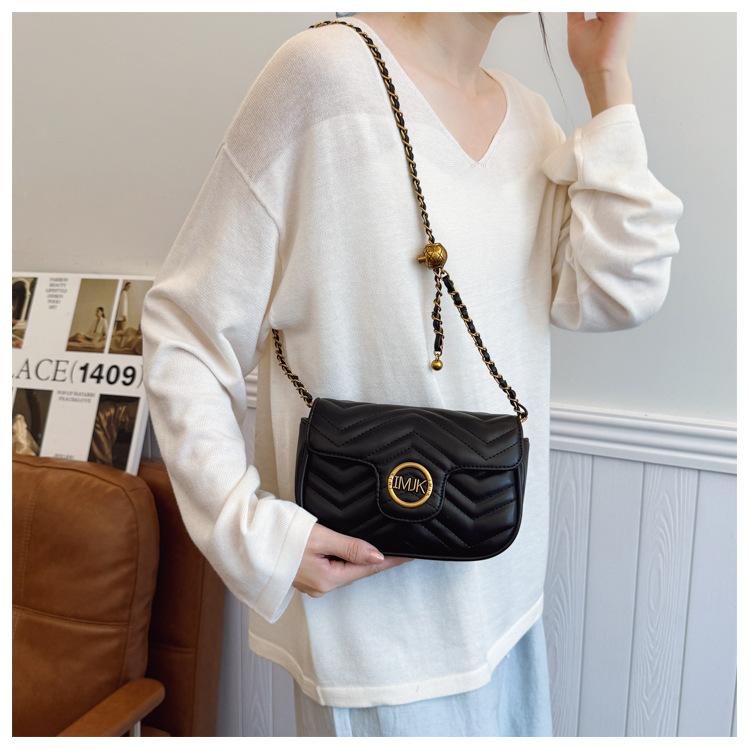 Новая маленькая квадратная сумка, сумка с ромбовидной вышивкой, женская модная сумка-цепочка высокого класса, универсальная сумка-мессенджер на одно плечо на четыре сезона