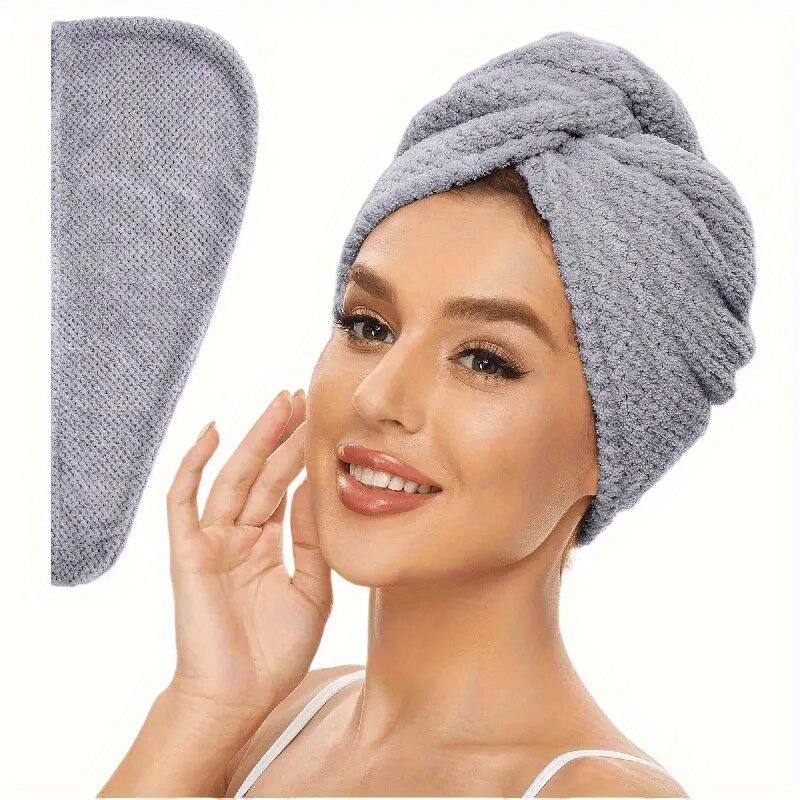 Ultra Soft Microfiber Towel - Fast Drying, Super Absorbent Wrap for Women & Girls, Gentle Care for Curly or Damaged Hair, Solid Bathroom Accessory