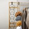 Home Storage 5Pcs Door/Wall Mounted Hat Iron Rack Baseball Towel Shelf Holder Organizer