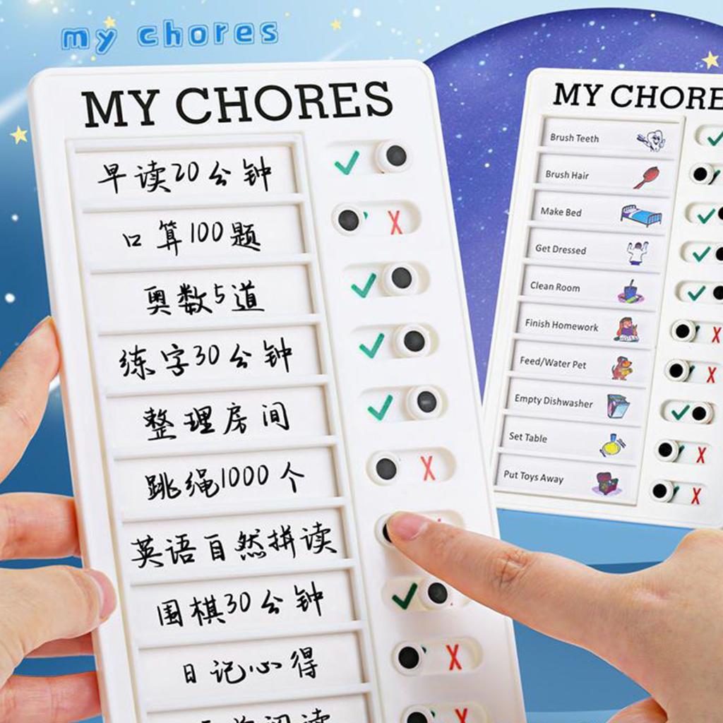 Daily Routine Chart for Kids Reusable Visual Schedule Board Time Management Board For Children Toddler Daily Scheduling