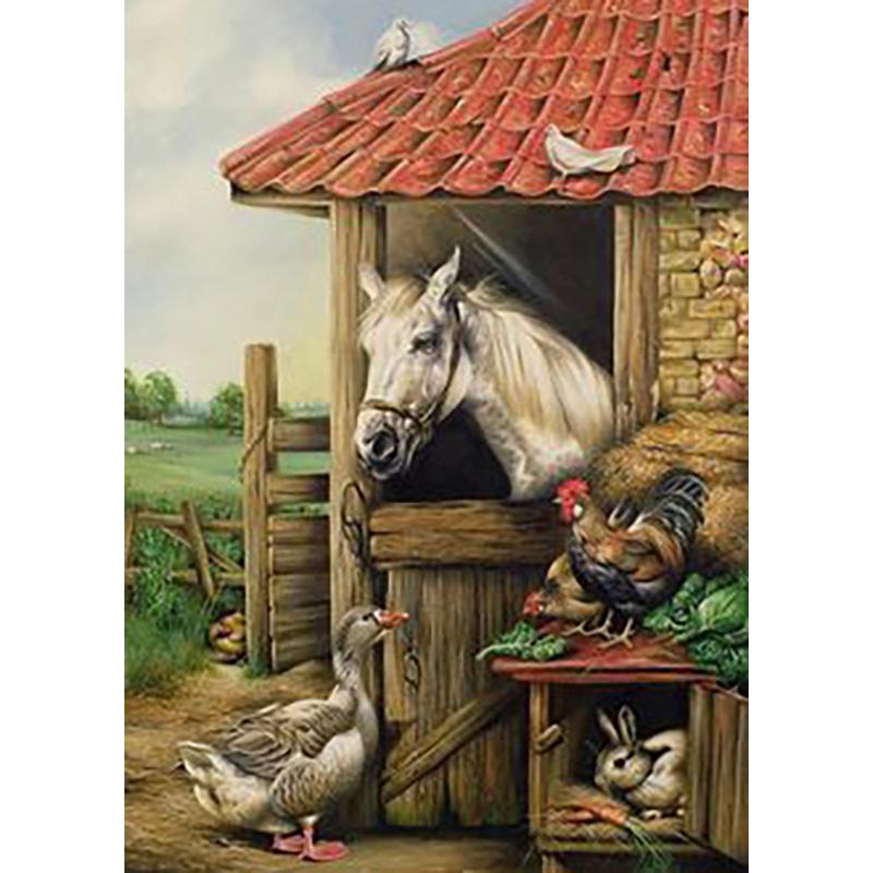 Diy Лошадь 5D алмазная живопись полная круглая дрель вышивка крестиком горный хрусталь животное живописная Алмазная вышивка мозаика домашний декор