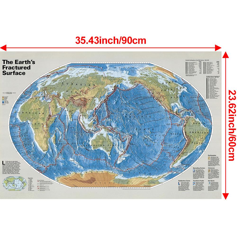 National Geographic Карта Северной Америки Плакаты Настенная картина для классной комнаты, студенческой комнаты и домашнего декора, настенный декор, туристические принадлежности
