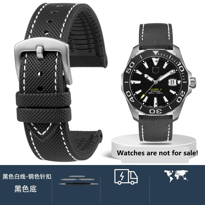 20 мм 21 мм 22 мм 23 мм 24 мм Унисекс Высококачественный нейлоновый ремешок с резиновой нижней частью Водонепроницаемый ремешок для часов для любой марки часов Мужской браслет