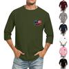 Men'S Round Neck Three-Quarters Sleeve Top Casual Fashion T-Shirt
